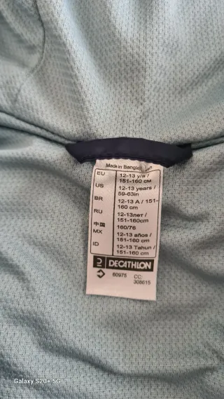 Chubasquero Quechua 12-13 años Azul/Verde