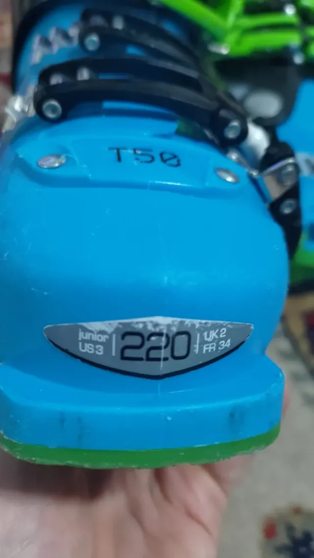 Scarponi sci per bambini T50 blu. Taglia 220