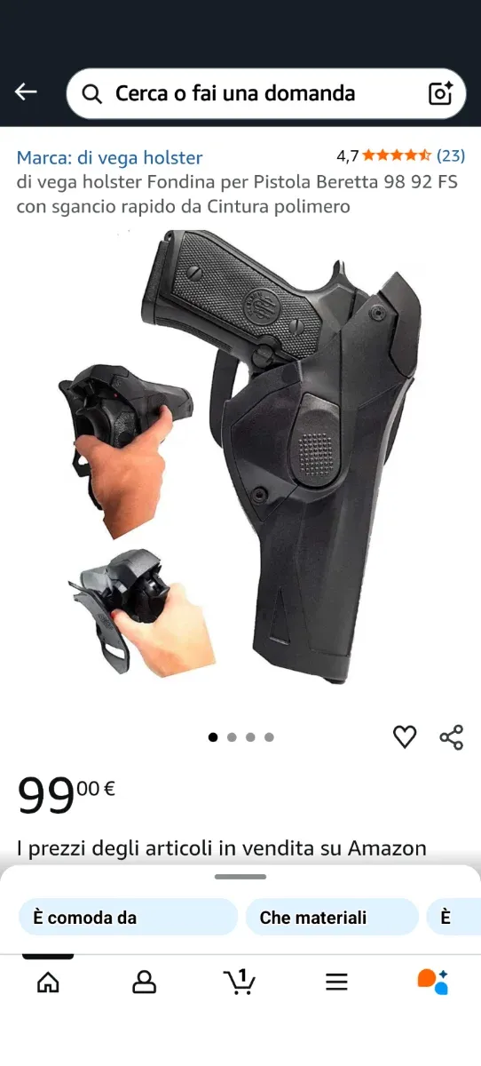 Fondina Vega Holster Beretta 98FS/92FS