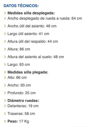 Silla de ruedas de acero en muy buen estado