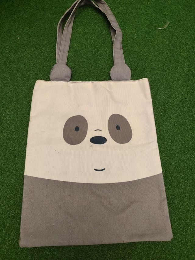Bolso Tote Somos Osos Gris y Blanco