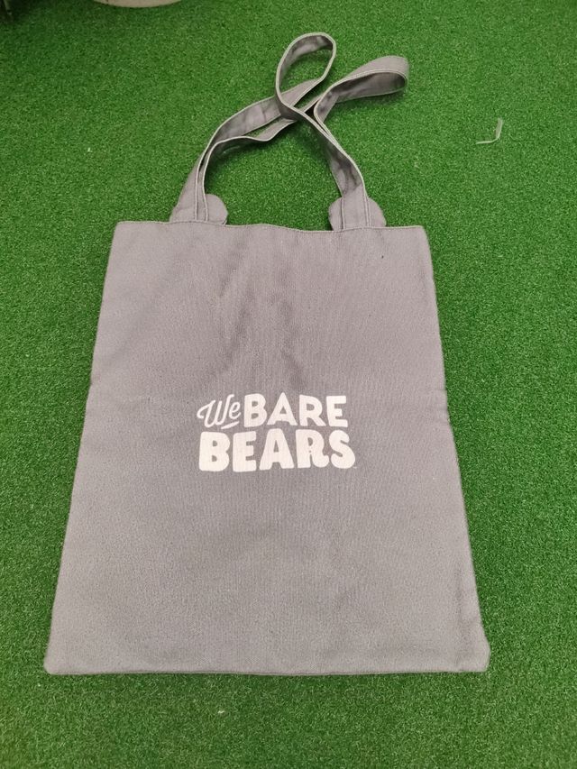 Bolso Tote Somos Osos Gris y Blanco