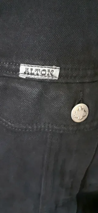 Chaqueta tejana negra hombre