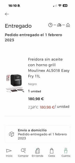 Moulinex Freidora Horno 200°C
