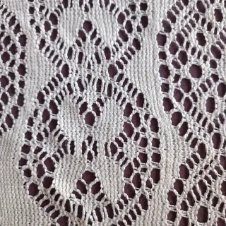 Colcha parecido ganchillo blanca