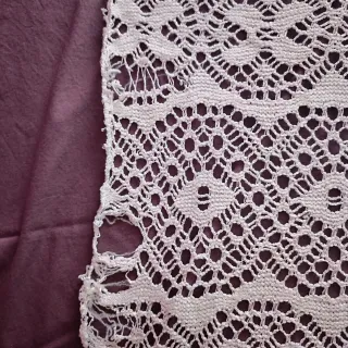 Colcha parecido ganchillo blanca