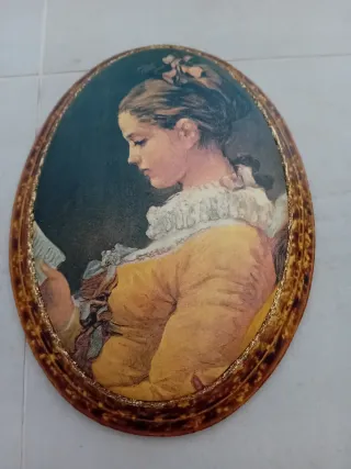 Quadretto in legno con cornice dorata