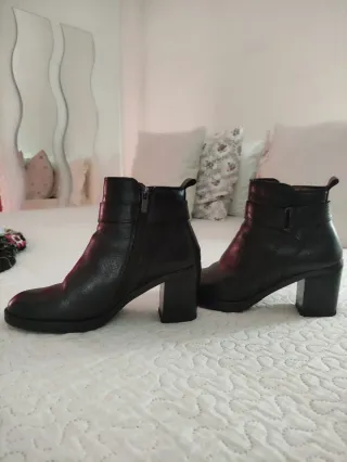 Botines Piel Picolino Negros Talla 38