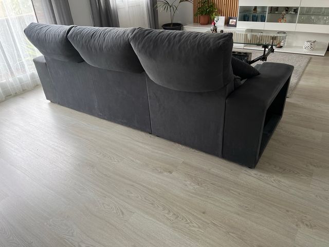Sofá modular gris tela