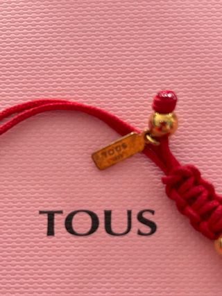 Pulsera Tous Cordón Rojo y Vermeil