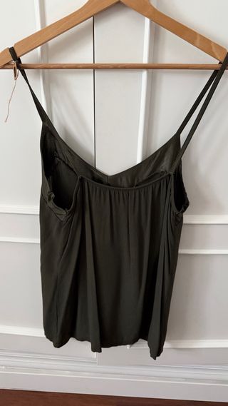 Blusa lencera verde oliva