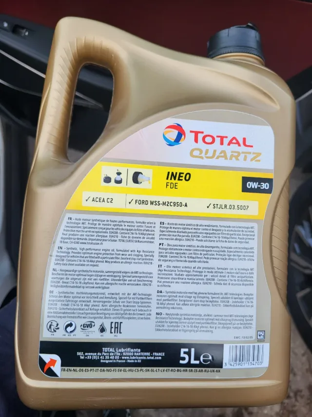 Óleo de Quartzo Total 0W-30. 2,5 L