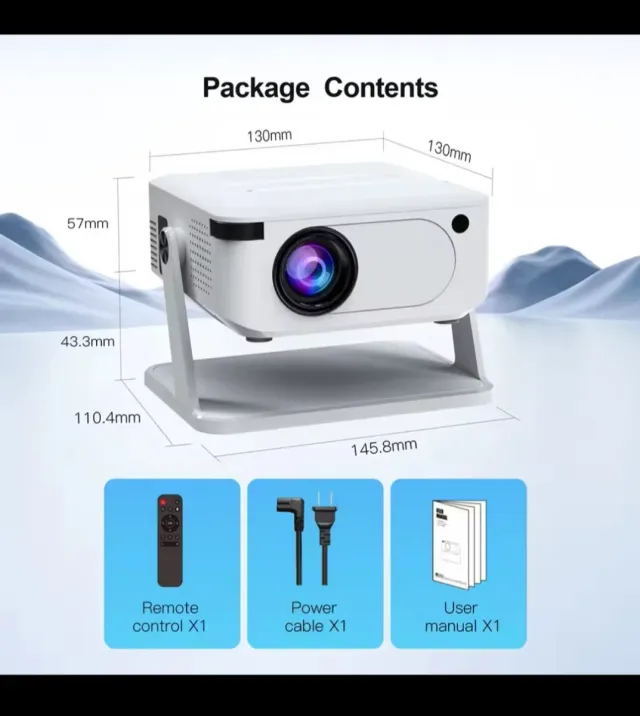 Proyector LED Android Smart TV Blanco