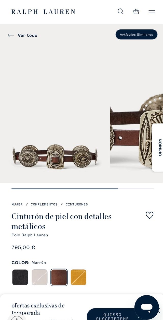 Polo Ralph Lauren: chaqueta y cinturón Tex Méx 