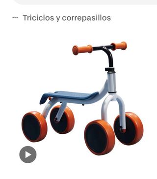 Correpasillos Btwin Blanco/Naranja triciclo, bici,