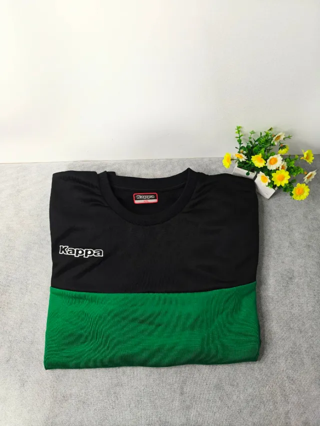 Sudadera Kappa Negra y Verde Talla 3XL