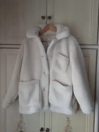 Abrigo borreguillo beige