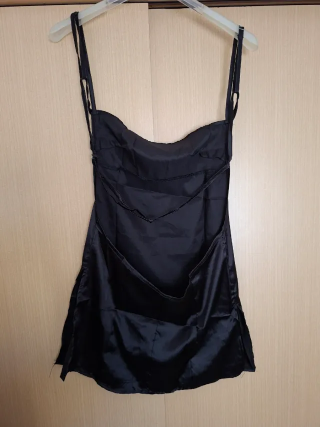 Vestido lencero negro talla S
