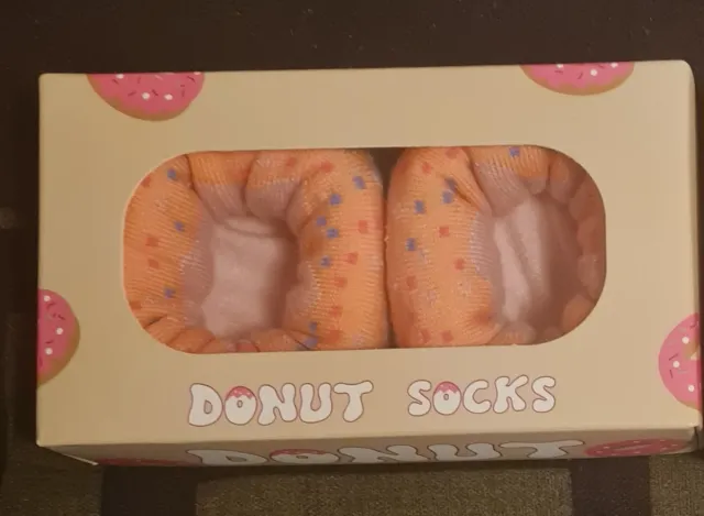 Calcetines divertidos con diseño de donuts