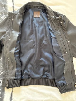 Cazadora de cuero Emidio Tucci Hombre Negra