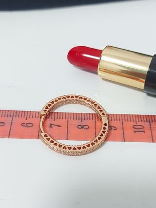 Pendientes Aro Pandora Corazones tono Oro Rosa