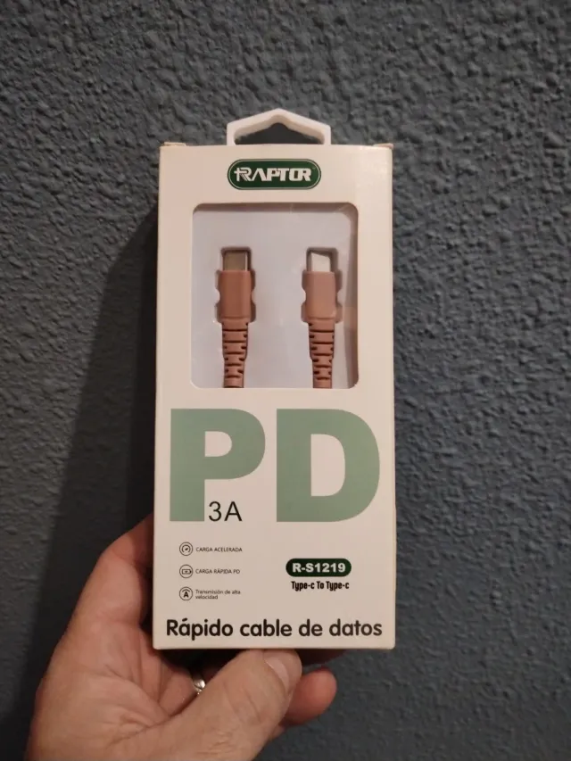 Cable Raptor USB-C a USB-C PD 3A