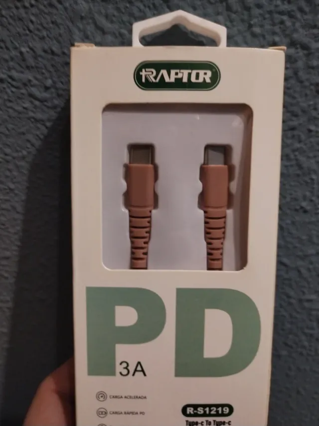Cable Raptor USB-C a USB-C PD 3A