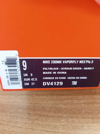 Nike ZoomX Vaporfly Next 3 Talla 42.5