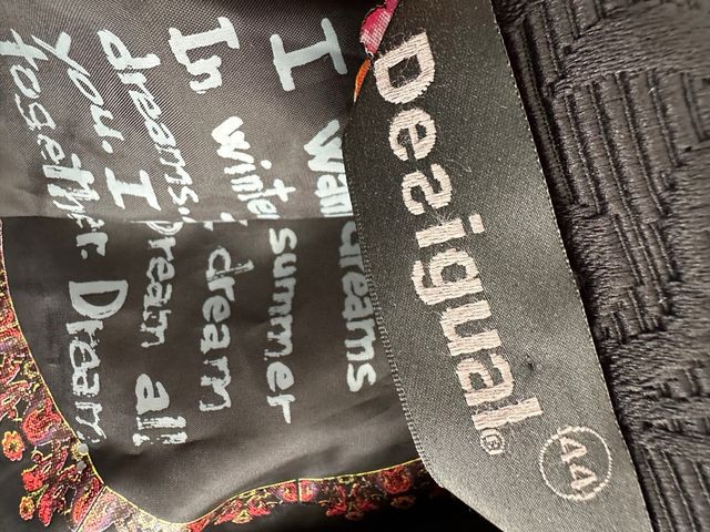 Abrigo Desigual Negro Multicolor