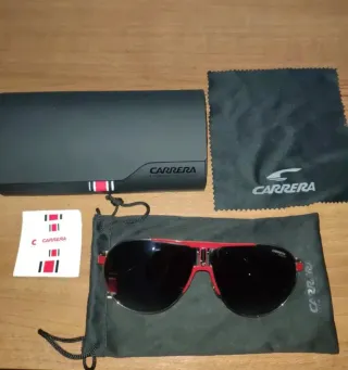 Gafas Carrera Aviador Rojo Negro