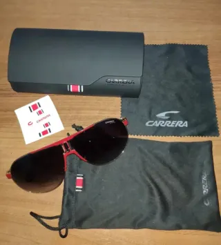 Gafas Carrera Aviador Rojo Negro