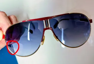 Gafas Carrera Aviador Rojo Negro