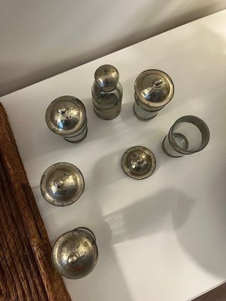 Vasos de té marroquíes de metal y cristal