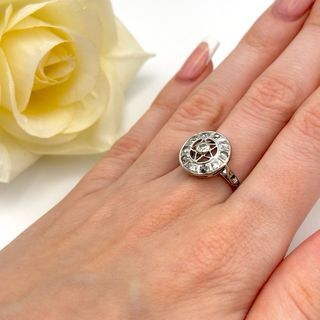 Anillo de oro 14kt con diamantes