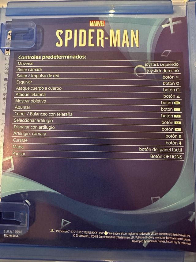 Juego PS4 Spider-Man Marvel