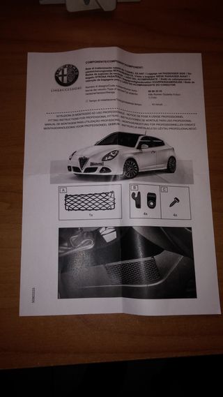 Rete portaoggetti Alfa Romeo Giulietta ORIGINALE