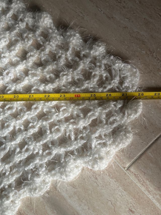 Chal lana blanco y marrón