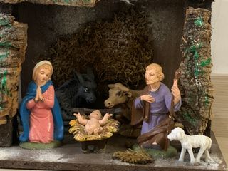 Capanna Presepe in legno fatta a mano anni '90