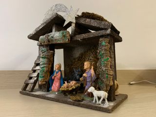 Capanna Presepe in legno fatta a mano anni '90