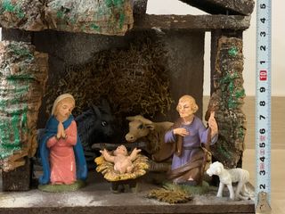 Capanna Presepe in legno fatta a mano anni '90