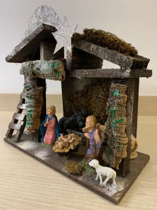 Capanna Presepe in legno fatta a mano anni '90