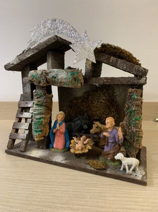 Capanna Presepe in legno fatta a mano anni '90