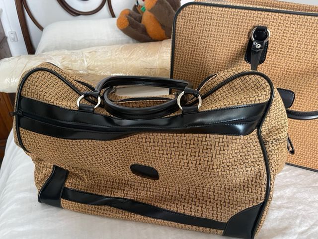 Maletas Vintage Marrón , beige y Negro