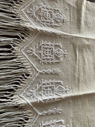 Pano de linho rústico bordado Preço Fixo