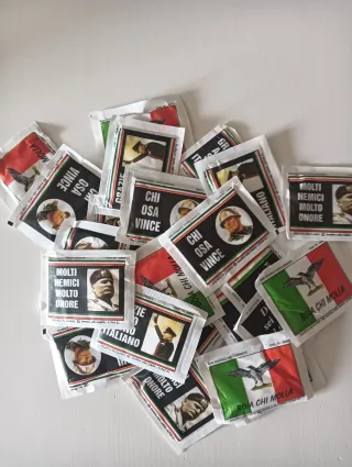 Bustine di zucchero da collezione mussolini