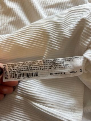 Vestito Bershka bianco taglia S nuovo