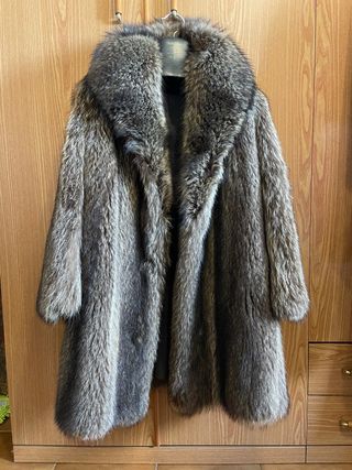 Cappotto in pelliccia marrone