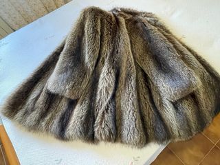 Cappotto in pelliccia marrone