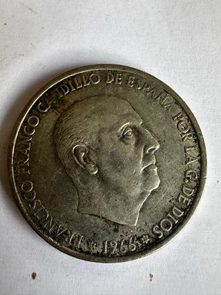 Moneda Plata Francisco Franco 1966
