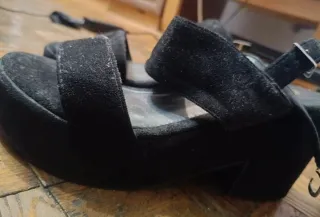 Sandali simil camoscio neri tg 39